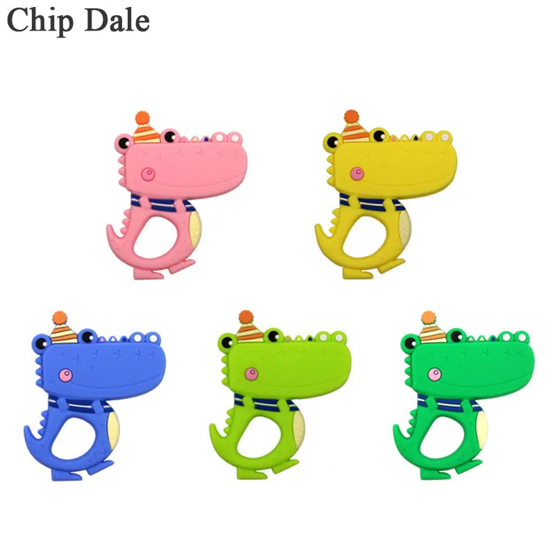 

Cartoon Crocodile Baby Teethers BPA Free Animal Silicone Teether Infant Toddler Silicone Chew Charms Teething Toys