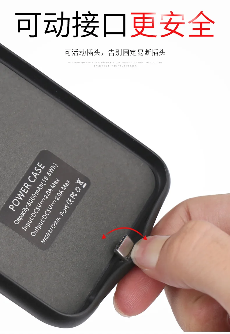 Egeedigi 5000 мАч Быстрая зарядка резервного питания банк телефон чехол для Xiaomi Mix3 Mix 3 батарея зарядный чехол с держателем