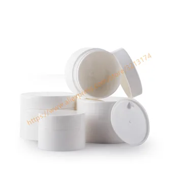 

30g/50g/100g/120g shiny white Cream Jar Cometic Packaging PET Jar Plastic Container with white Cover