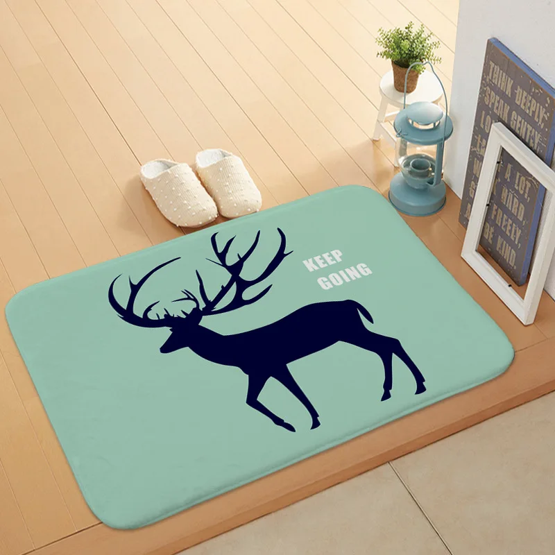 

European Cartoon Deer Animal Bath Mats Bathroom Kitchen Living Room Door Mat Carpet