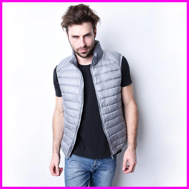 white sleeveless jacket mens