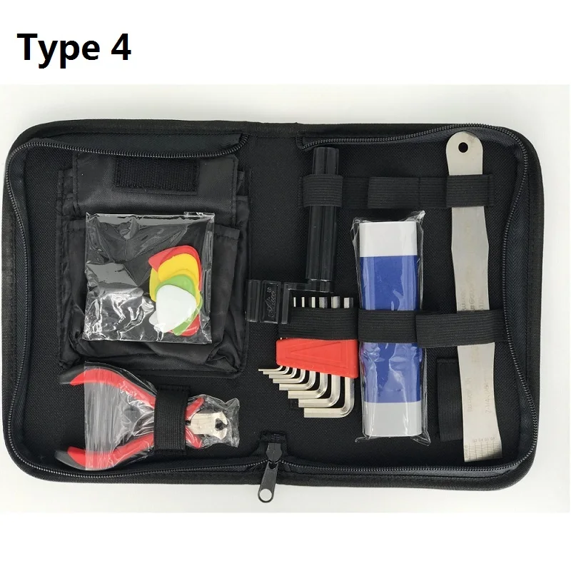 4 типа Профессиональный инструмент для ухода за гитарой, ремонтный набор для технического обслуживания, набор для акустической электрической бас-гитары, набор инструментов