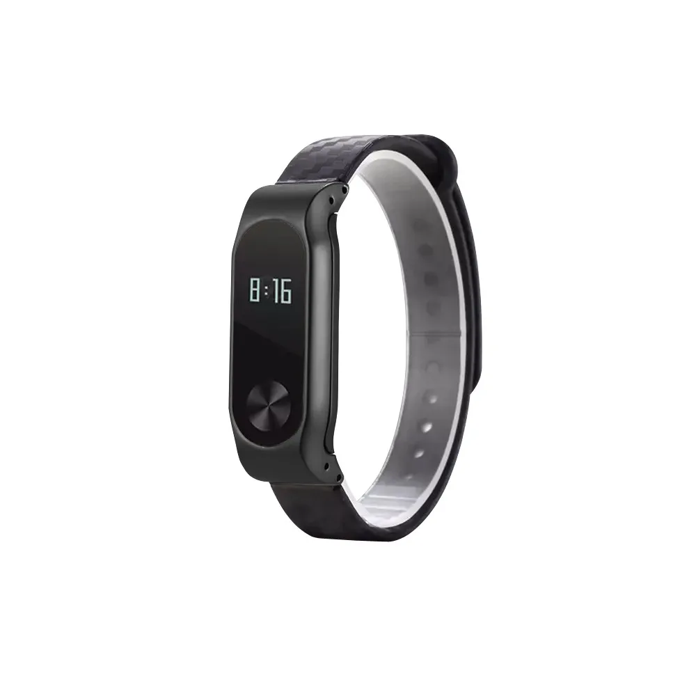Мода ТПЭ Карбон дизайн спортивный ремешок замена Браслет для Xiaomi Mi Band 2 jiu12 Профессиональный Oct2