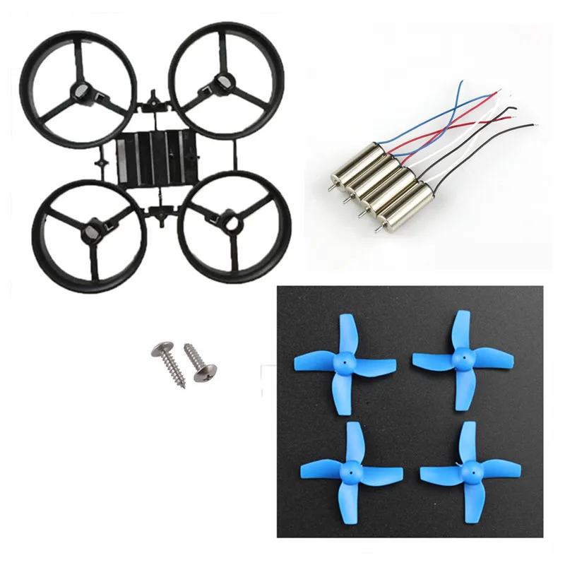 Moteurs 615 fixés sur le cadre du mini drone JJRC H36 Tiny Whoop E010 pour montage FPV indoor