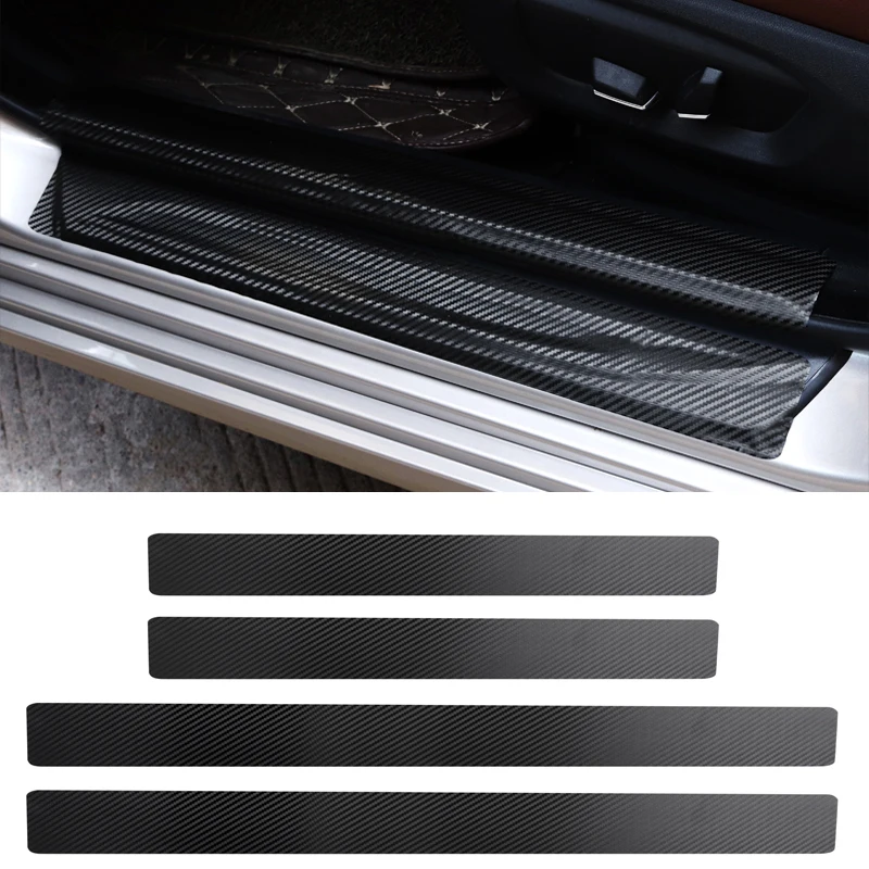 

4 carbon fiber door sill door stickers for Opel Astra VAUXHALL MOKKA Zafira Insignia Vectra Antara