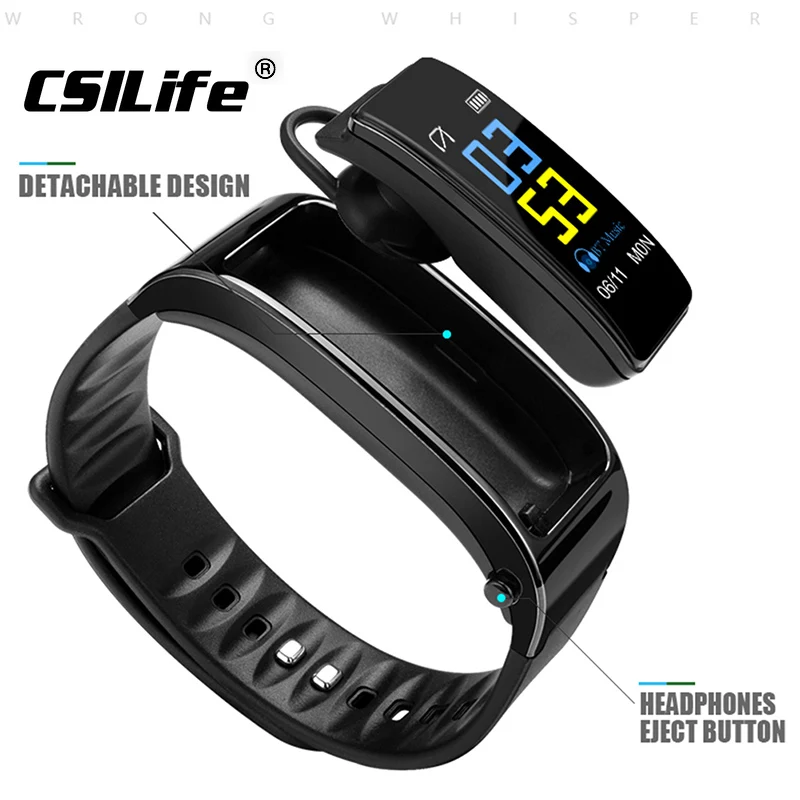 CSILife Bluetooth Y3 гарнитура обсуждение браслет пульсометр спортивные часы Smart band