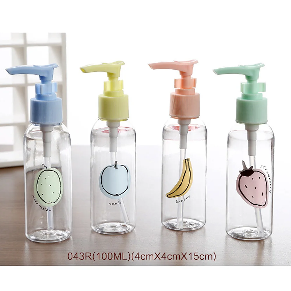 

1PCS 60ml 100ml Travel Transparent Plastic Emulsion Refillable Bottles Atomizer Shampoo Cream Jar Send in Random Color