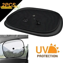 ANN 2 stücke Black Side Auto Sonnenschutz Heckscheibe Sonnenschutz Abdeckung Netz Visier Schild Bildschirm Interior UV schutz kinder baby Reise