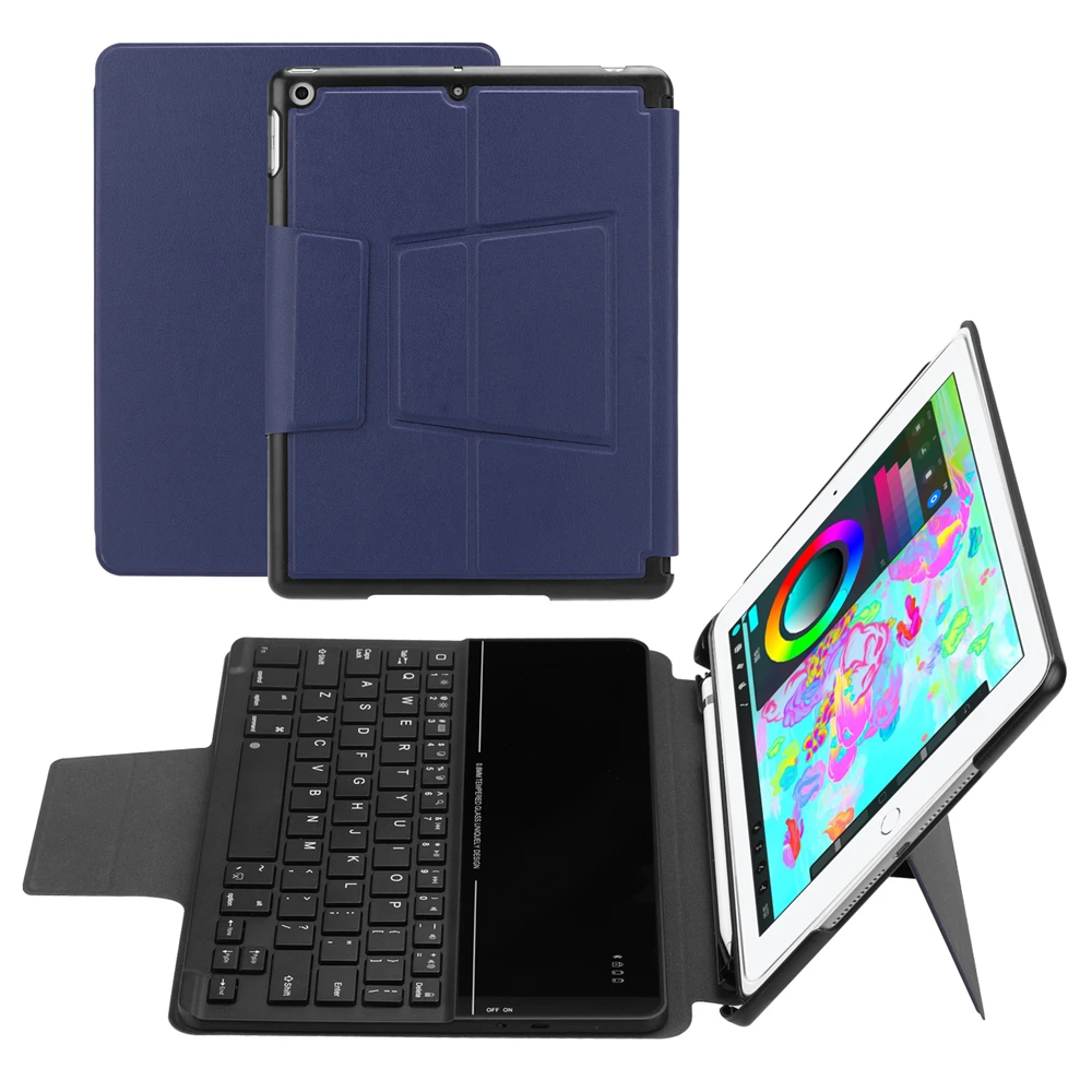 Kemile беспроводной Bluetooth 3 0 чехол с клавиатурой для нового Ipad 2017 W Карандаш
