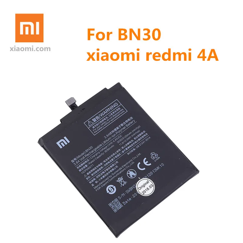 100% Original Xiaomi Phone For Xiaomi Redmi 4a Battery Bn30 3120mah Redrice 4a  Redmi 4a Bateria High Quality+tools - Mobile Phone Batteries - AliExpress