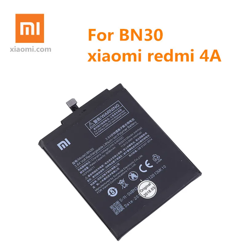 100 Original Xiaomi Phone For Xiaomi Redmi 4a Battery Bn30 3120mah Redrice 4a Redmi 4a Bateria High Quality Tools Mobile Phone Batteries Aliexpress