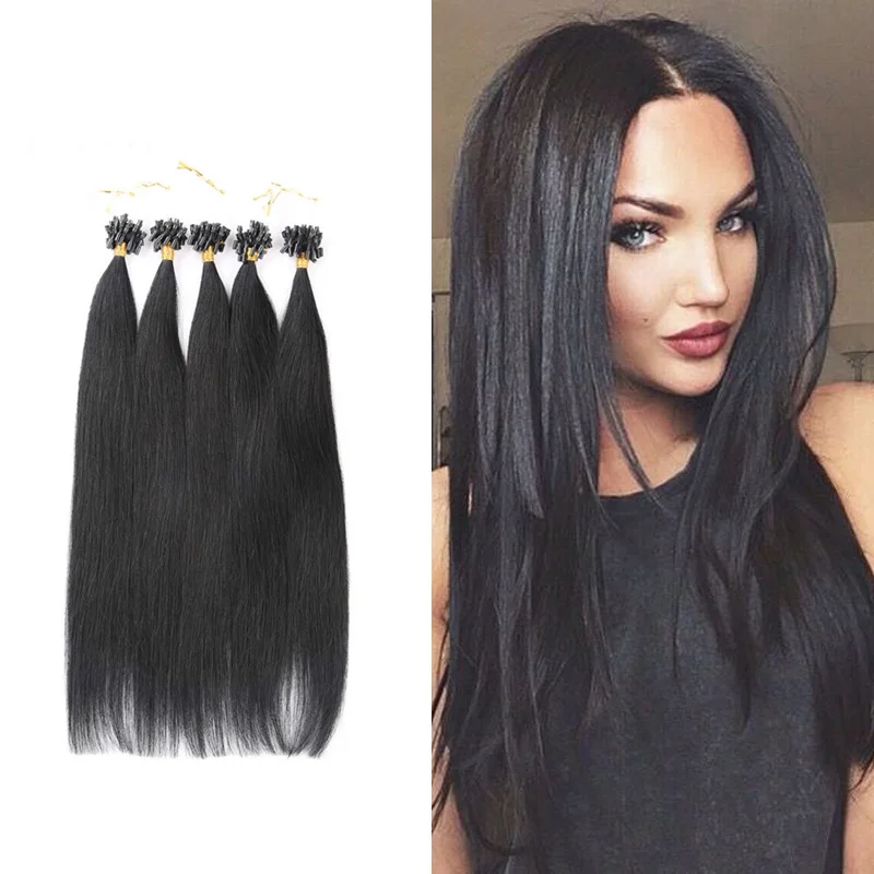 18"20"22"Brazilian Human Hair Straight Hair Micro Loop Hair Extension 0.5g/s 100s 150s 200s in