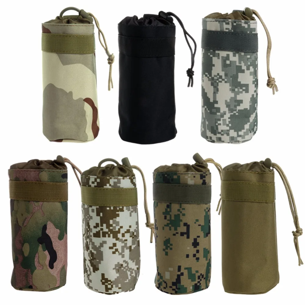 

THINKTHENDO Travel Military System Water Bottle Bag Kettle Pouch Holder Bag Travel Accessories Packing Organizers