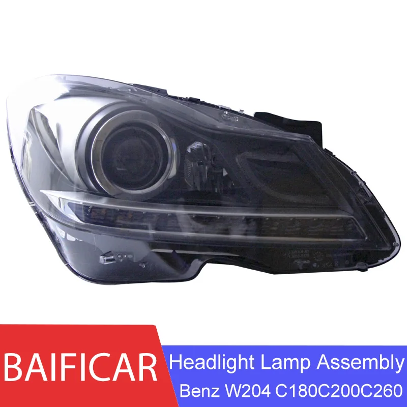 Baifar бренд передняя фара в сборе модифицированный объектив светодиодный 2 цвета дневные ходовые ксеноновые фары для Benz W204 C180 C200 C260