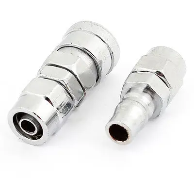 

2 in 1 Silver Tone SP40 Socket PP40 Plug Quick Release Connector Adapter Sets