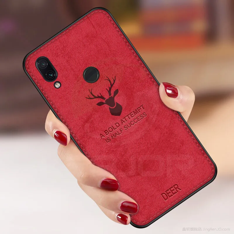 

Keajor For Xiaomi Redmi Note 7 Pro Case Fabric Cloth TPU Silicone Shockproof Fundas Cover Phone Case For Xiaomi Redmi 7 Case