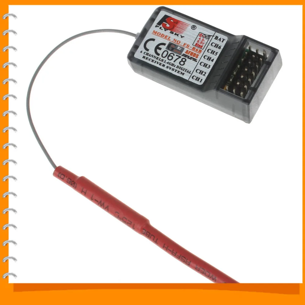 FLYSKY FS T6 FS R6B 2 4Ghz 6CH Receiver for RC Toy Helicopter Airplane Glider