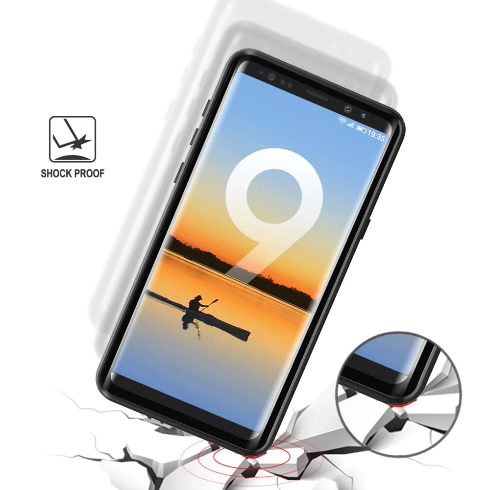 Защитный чехол IP68 ДЛЯ Samsung S20 S10 S9 Plus Note 8 9 10 20 герметичный пылезащитный Прозрачный