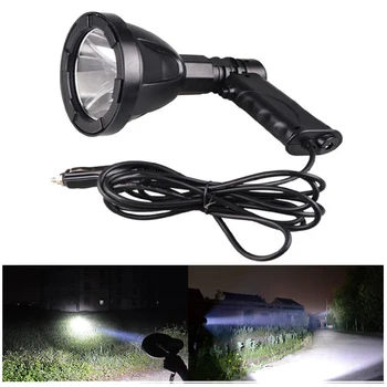 

4inch 12v 100w portable lantern hid searchlight handheld spotlight hunting super bright work lamp light bulb rechargeable