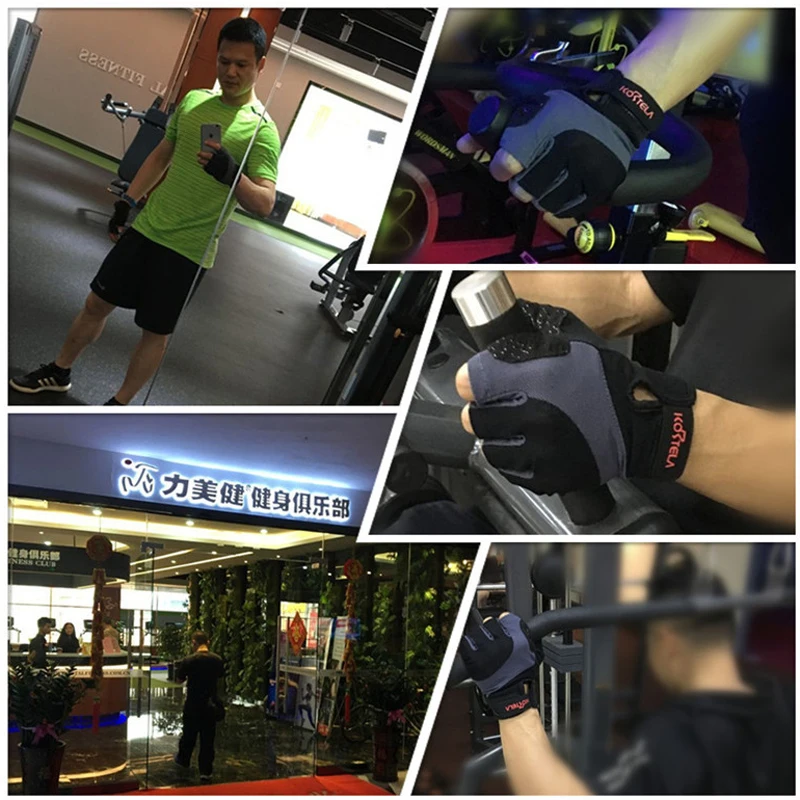 KORTELA Body Building Fitness Gloves Half Finger women men Weightlifting Gym Training indoor Bike Cycling Gloves equipment 2019