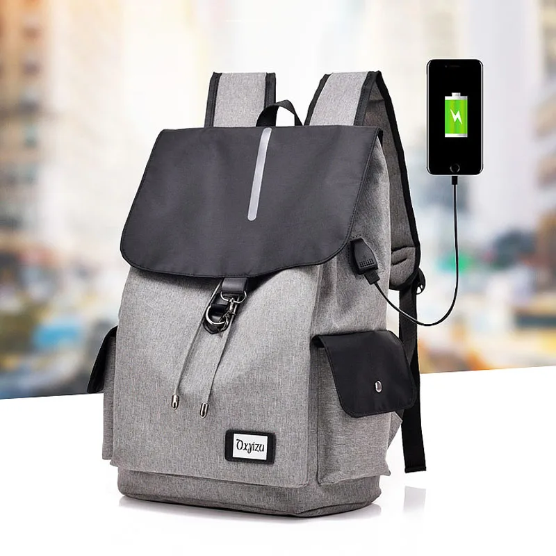 

DINGXINYIZU Usb Charging Large Capacity Canvas Waterproof Men's Laptop Backpack School Teenage Travel Backpack Casual Portable