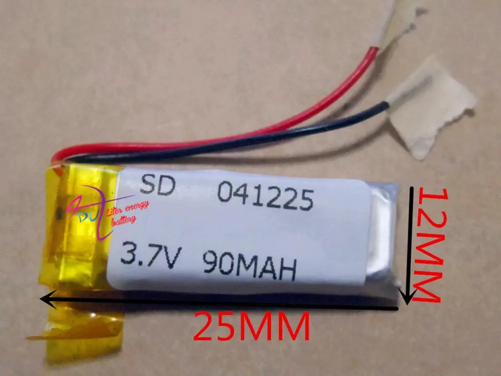 

best battery brand MP3 MP4 free shipping 3.7V lithium battery 041225 401225 90MAH MP3 MP4 MP5 small Bluetooth headset battery