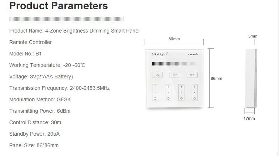 Mi light Сенсорная панель контроллер AC DC 15A умный сенсорный экран переключатель диммер для одного цвета RGBW RGB CCT Светодиодная лента-лампа