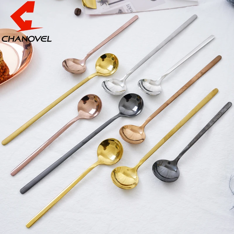 CHANOVEL 1 шт. 13 см/17 см Высококачественная столовая посуда 304 чайная ложка из