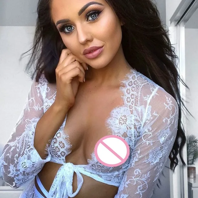 Price Hot Selling Eyelash Lace Looks Hollowed-out Lace Top with Sexy Long Sleeve Sexy Lingerie 2018 New Style