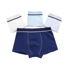 8 шт./лот органический хлопок нижнее белье для мальчиков Однотонная одежда для малышей Шорты Трусики боксеры для мальчиков Нижнее белье для детей и подростков 3-10Year