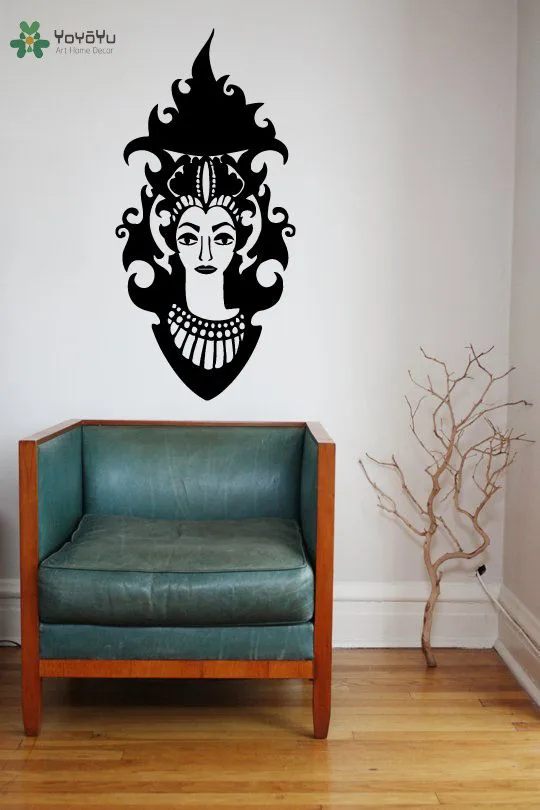 

YOYOYU Wall Decal Princess Queen Head Corwn Pattern Vinyl Wall Stickers For Livingroom Art Mural Removable Girl Home Decor CY222