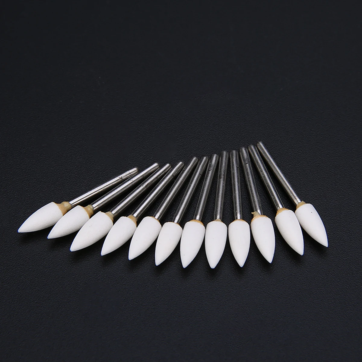 12pcs/Set Dental White Polishing Burs Stones Flame Shape FL2 FG Teeth Whitening Tool Practical Dentist Equipment