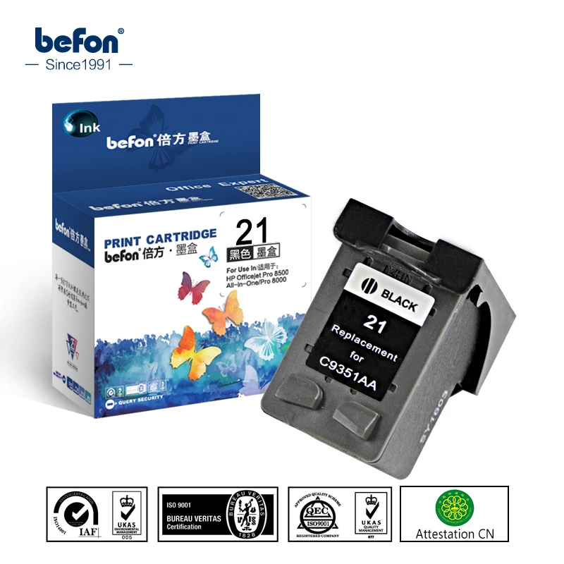 Сменный картридж befon для HP 21 22 Deskjet F2280 F4180 F4100 F2100 F2200 F300 F380 D2300|ink cartridge|replacement cartridgeink
