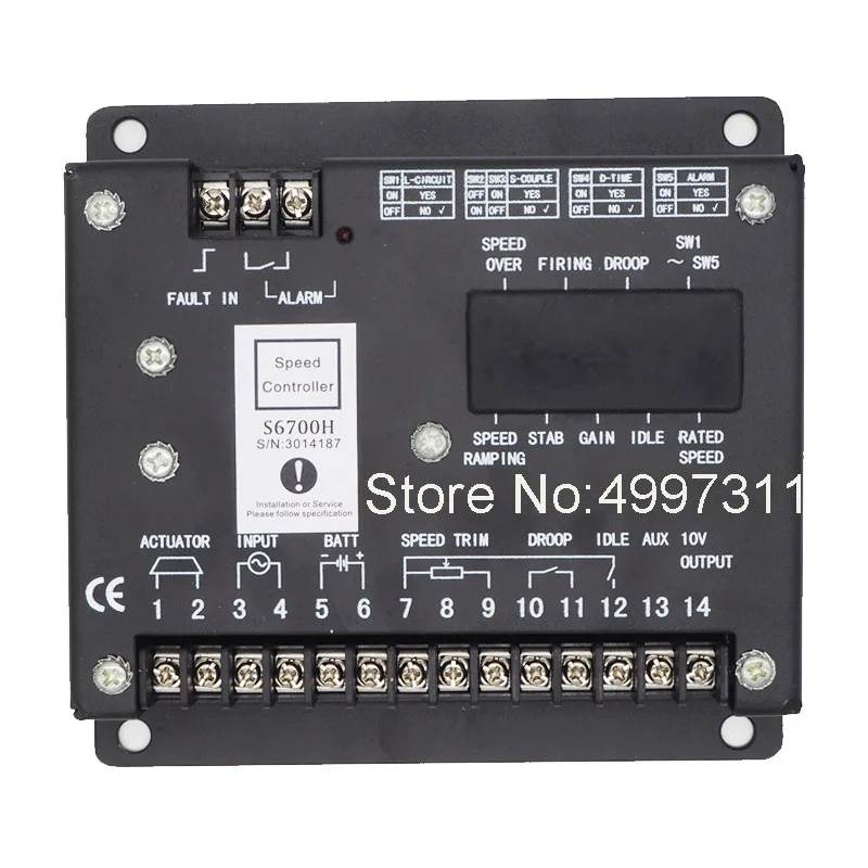 

Chinese own Factory!Quality Genset Spare Part Electronic Speed Controller Board S6700H/Speed governor S6700H
