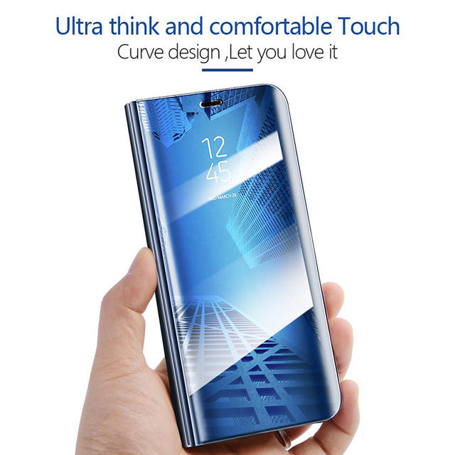Smart Mirror Flip Case For Samsung Galaxy S8 S9 Plus S10 S10e  S7 Edge S6 Note 9 8 J7 J5 2016 A6 A8 J4 J8 J6 2018 A5 2017 Cover