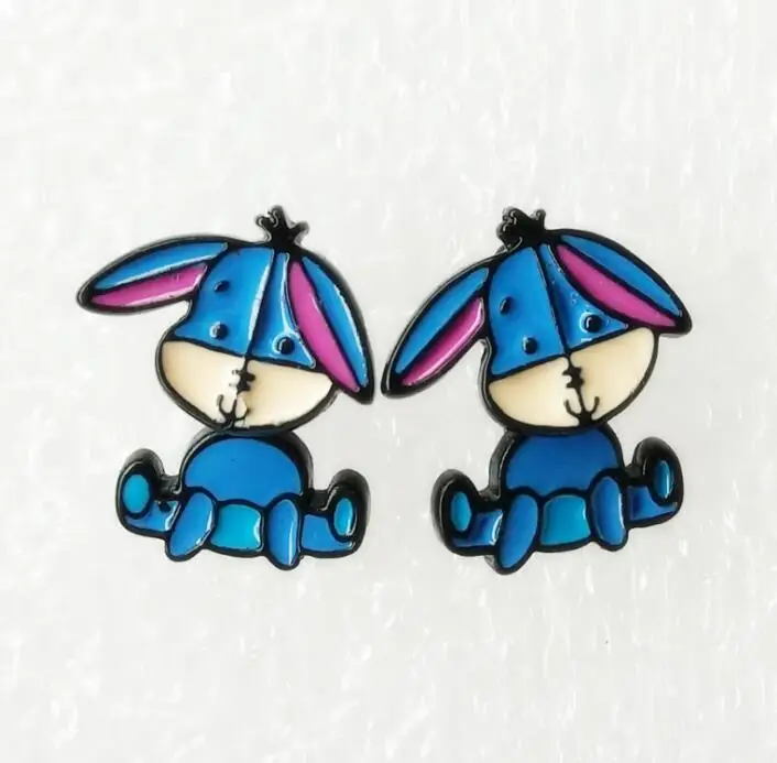 Поросята eeyore Tigger Мода Аниме Сережка с героями мультфильмов милые серьги-гвоздики с животными для женщин девочек детские ювелирные изделия Рождественский подарок