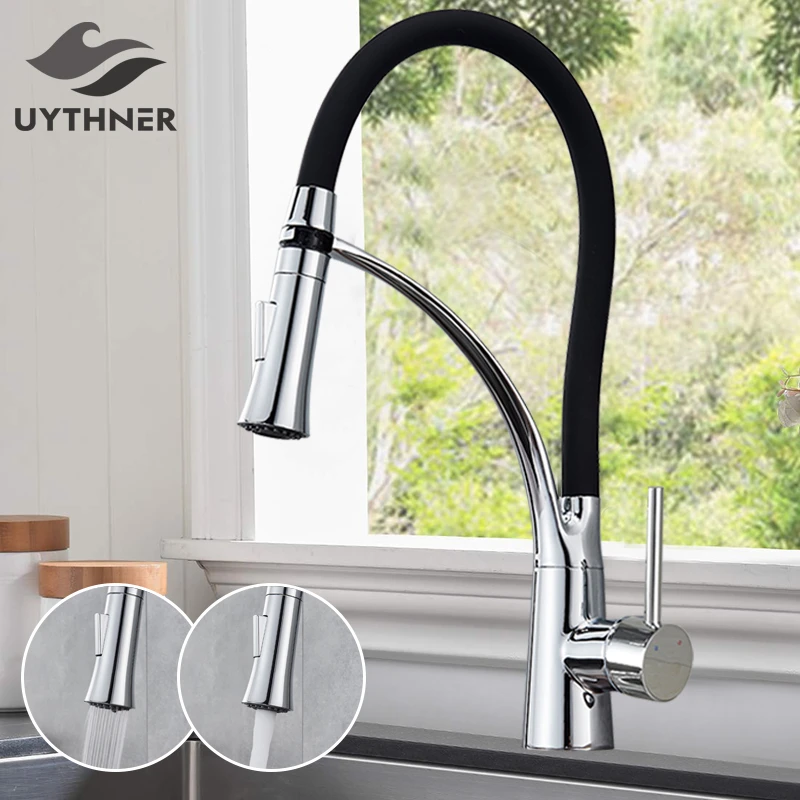 US Chrome Brass Pull Down&Swivel Spout Kitchen Sink Taps Mixer Deck Mount Faucet US Chrome Brass Pull Down&Swivel Spout Kitchen Sink Taps Mixer Deck Mount Faucet