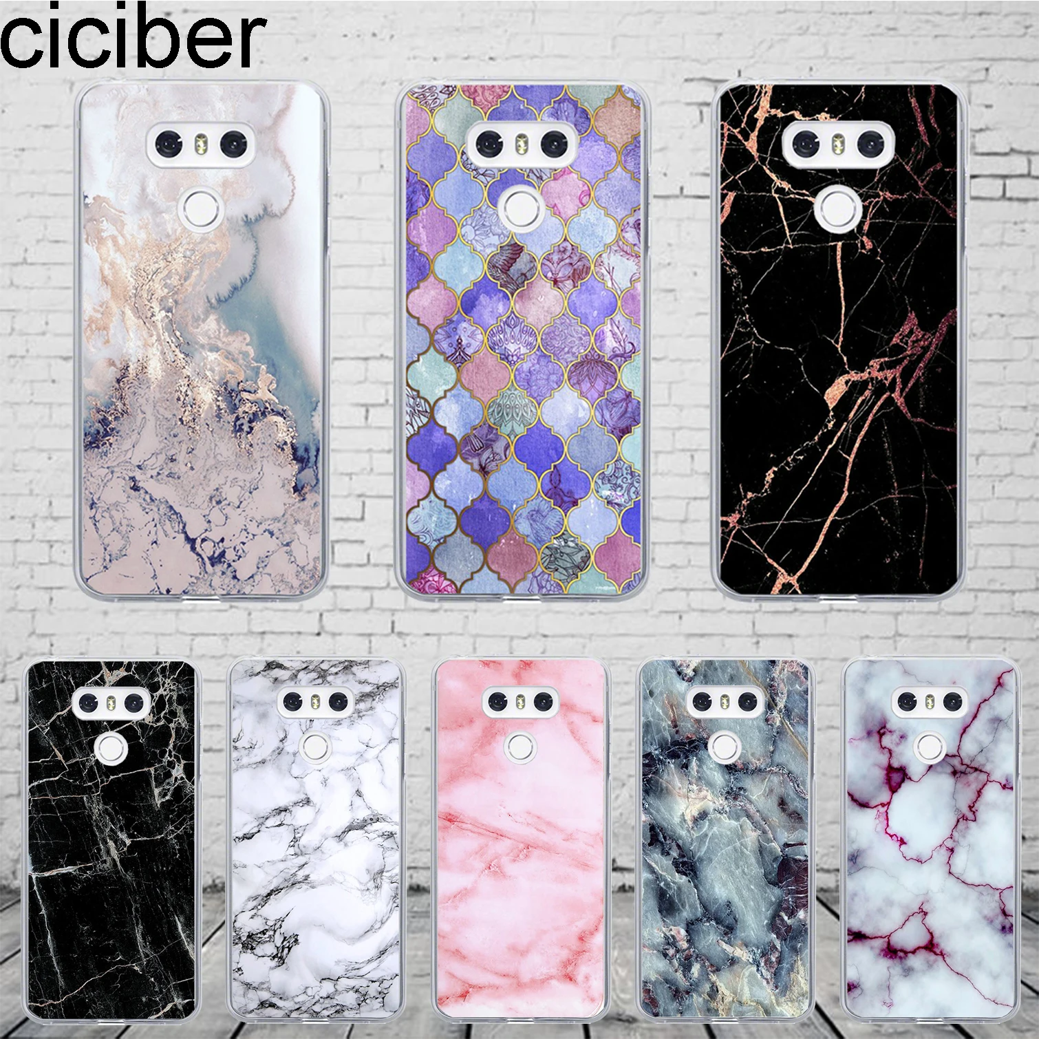 

Ciciber Colored Marble For LG G7 G6 G5 G4 V40 V35 V30 V20 ThinQ Phone Case Silicone TPU For LG K8 K10 K4 2017 2018 K9 K11 Plus