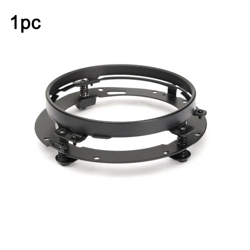 1x Black 2 шт. Монтажный кронштейн для 7 дюймовый светодиодный фар с украшением в виде кольца для фар держатель лампы для Jeep Wrangler JK TJ - Цвет: 1x Black
