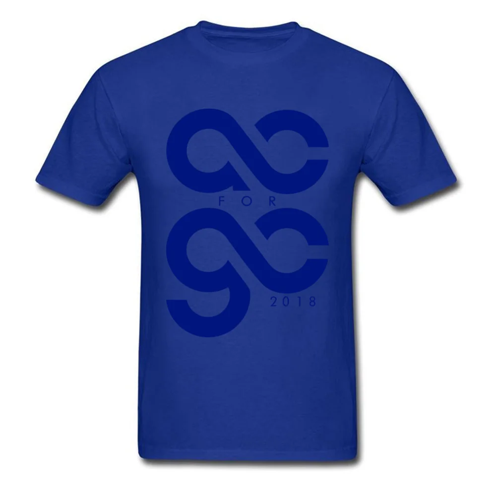 Funny T-Shirt Prevalent Round Collar AC for GC 2018 100% Cotton Man Tops Shirt Summer Short Sleeve Tee-Shirts Drop Shipping AC for GC 2018 blue