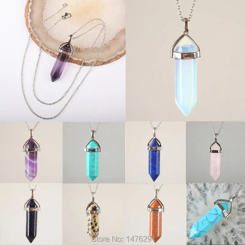 Новинка Посеребренная Цепочка с кристаллами кварцевый исцеляющий точка чакры