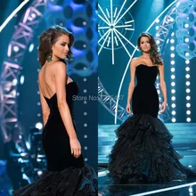Sexy Backless Black Velvet Mermaid Lange Abendkleider Drsses Vestido De Festa Longo Schatz Frauen Prom Party Kleider 2016