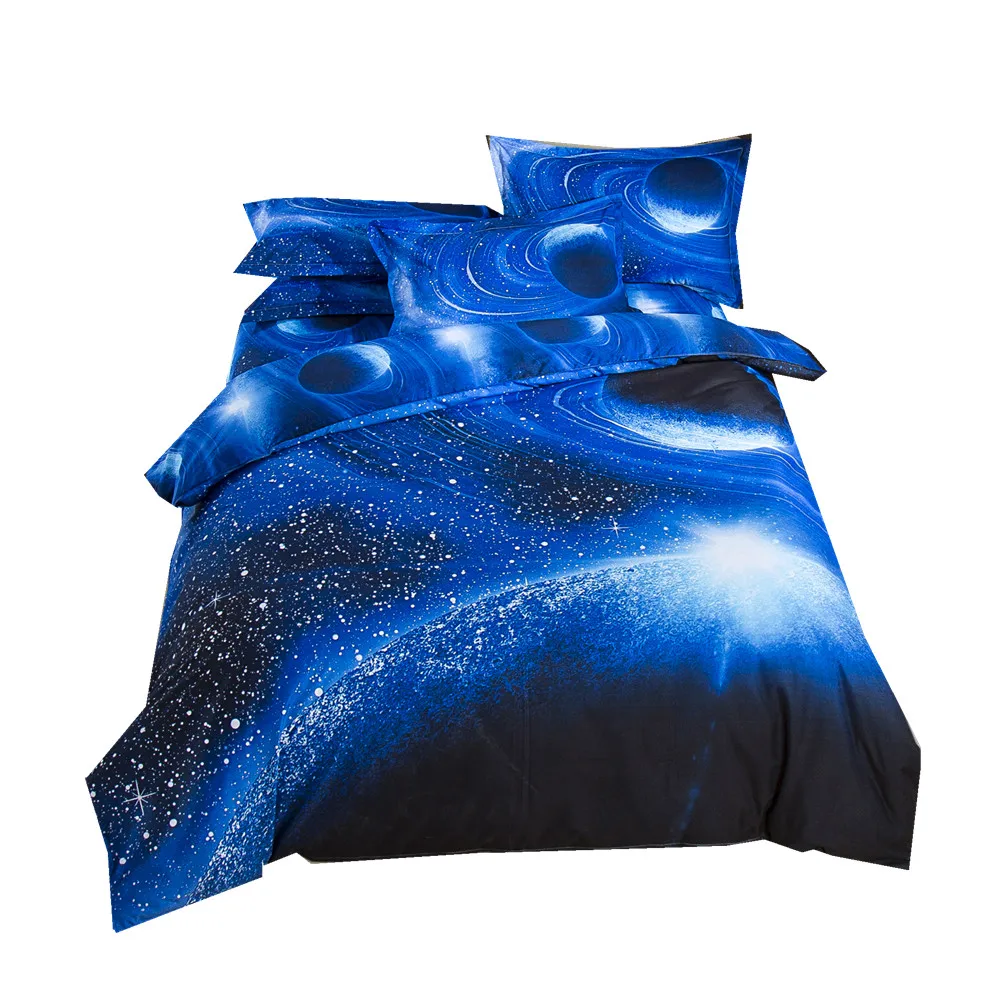  3d Galaxy Duvet Cover Set Single double Twin/Queen 2pcs/3pcs/4pcs bedding sets Universe Outer Space
