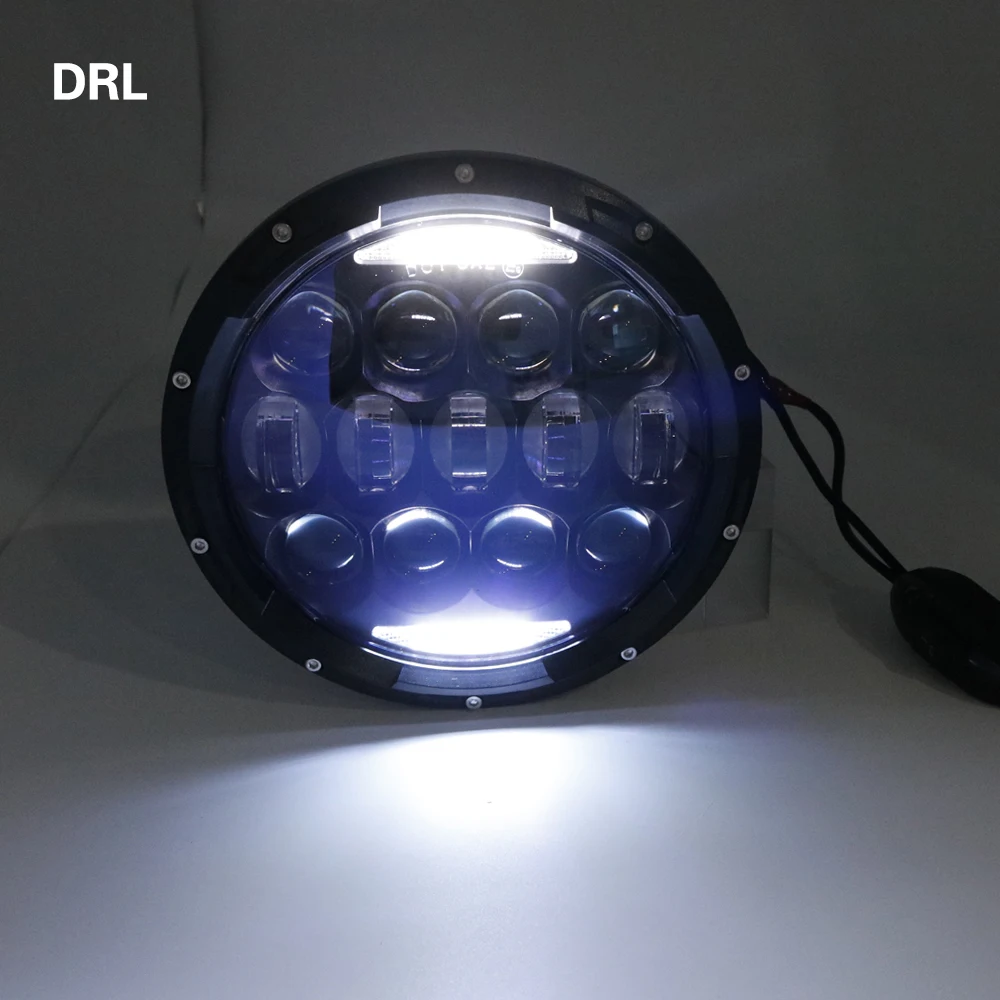 New Design For Land Rover 7 Inch Projector Daymaker Headlights Set with DRLAmber Turn Signal for Jeep Wrangler 97-2017 JK TJ LJ (43)