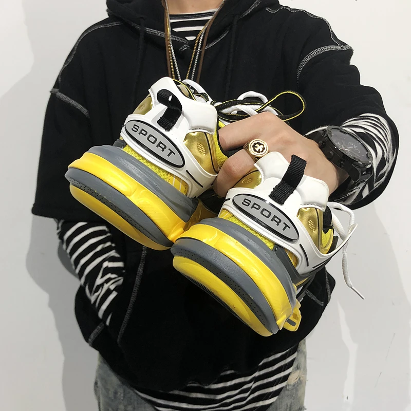 Harajuku/модные кроссовки для папы Kanye West; светильник; дышащая мужская повседневная обувь на шнурках; zapatillas hombre Triples Tenis Masculino