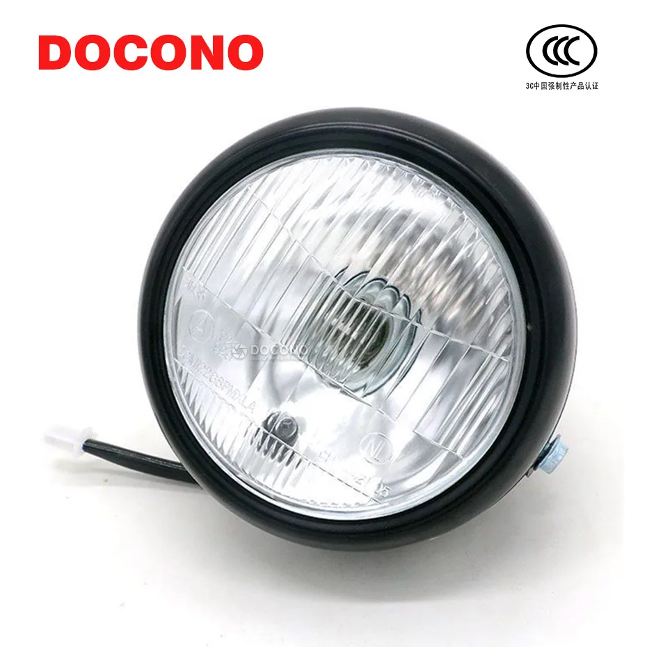 

6 Inch 12V 35W Motorcycle Headlight Metal Retro Halogen Head Lamp for Harley Davidson, Trikes, Street-fighters, Project Bikes