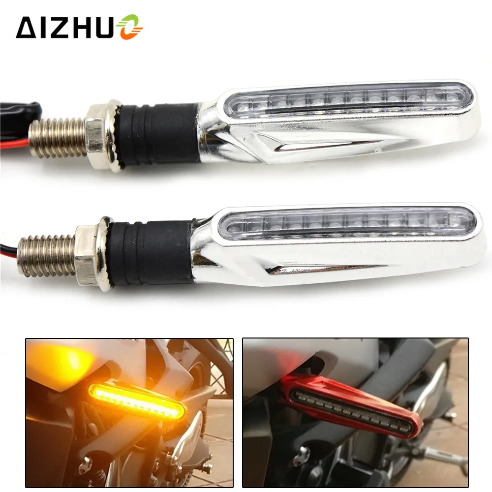 

Motorcycle Turn Signal Flexible 12 LED Flashing Indicators Blinkers light for KTM 1190 AdventuRe 200 Duke RC200 390 Duke RC390