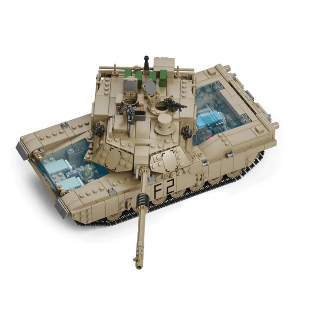 

1463pcs 2 in 1 Kazi Tank Armored Vehicle Technic Building Blocks M1A2 ABRAMS Toy Legoinglys Tank Techinic Model Toy Gift for Kid