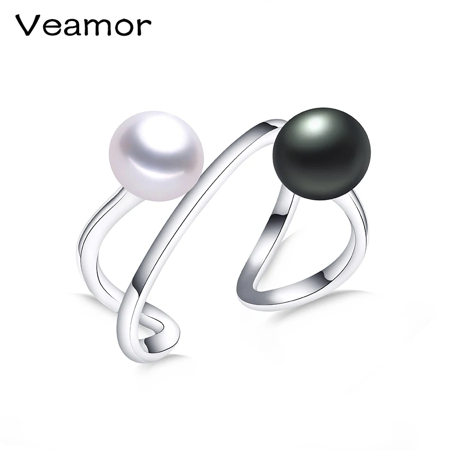 VEAMOR 2017 New Fashion Jewelry 925 Sterling Silver Engagement Rings For Women Pearl With Top Quality Gift Box R053 | Украшения и