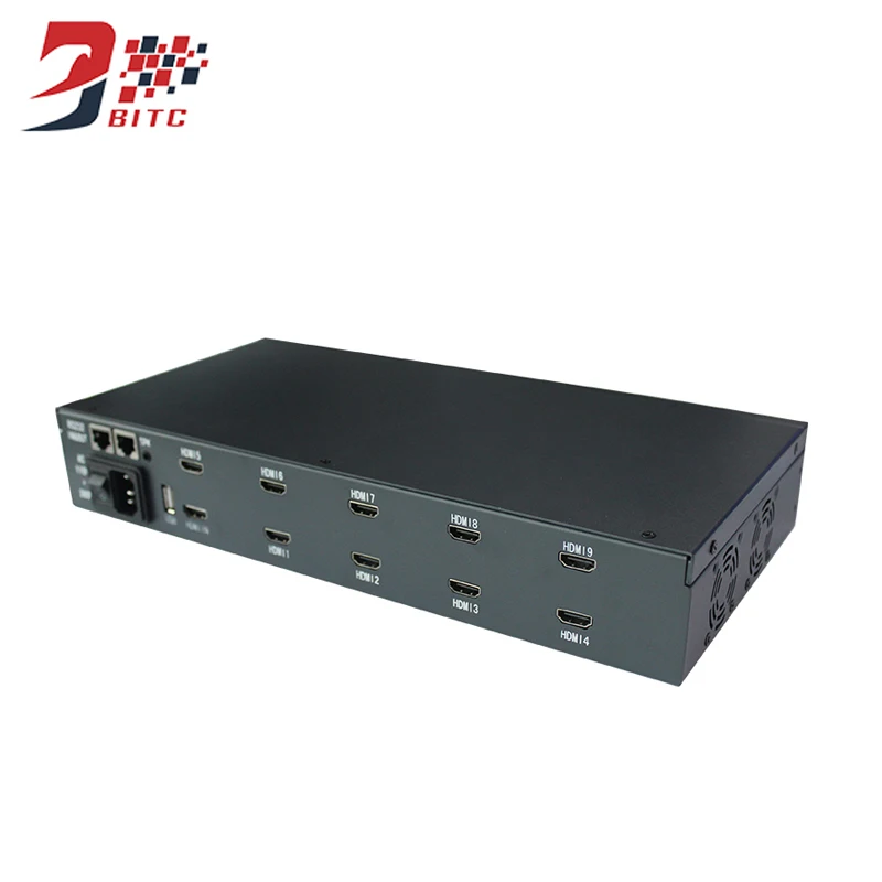 

SZBITC 9 Channel Video Wall Processor 2x2 2x3 3x3 2x4 4x2 1080P HDMI USB RS232 Compatible IR Controller
